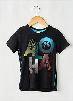 T-shirt stretch manches courtes noir BOBOLI garçon