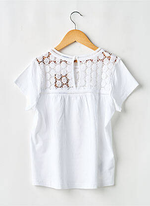 Blouse coupe évasée manches courtes blanc MAYORAL fille