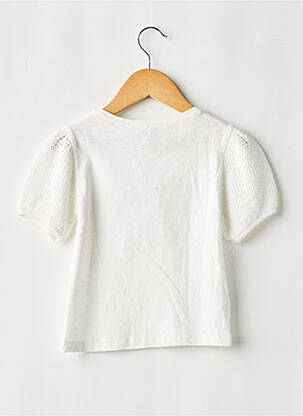 T-shirt stretch manches courtes blanc MAYORAL fille