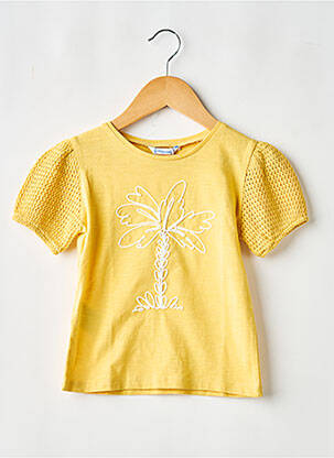 T-shirt stretch manches courtes jaune MAYORAL fille