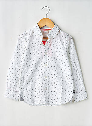 Chemise manches longues imprimé fantaisie blanc BOBOLI garçon