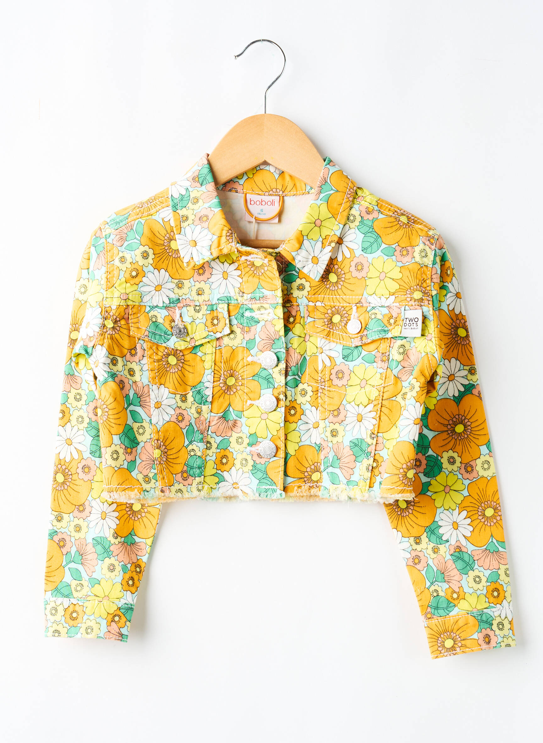 Veste casual fermeture boutonnée sur le devant orange BOBOLI fille