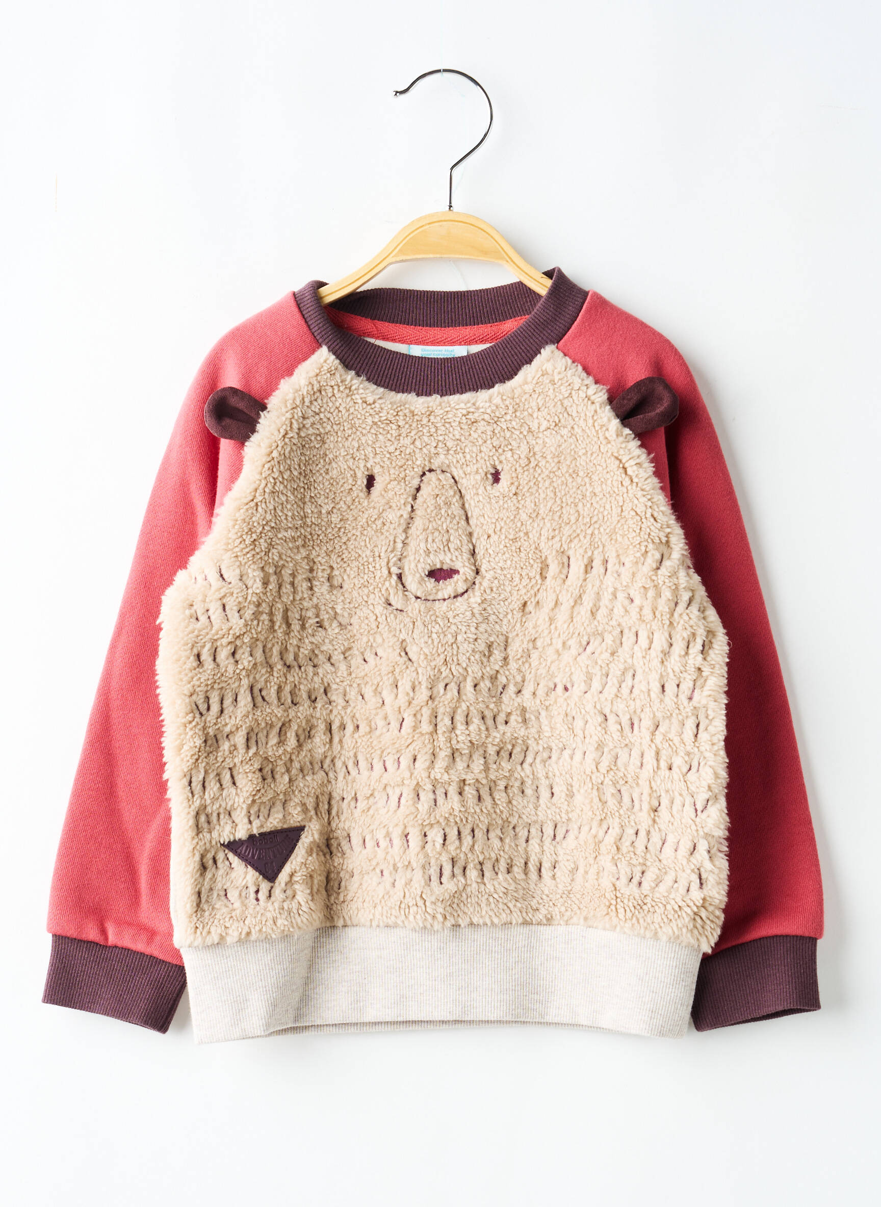 Sweat-shirt stretch manches longues rose BOBOLI fille