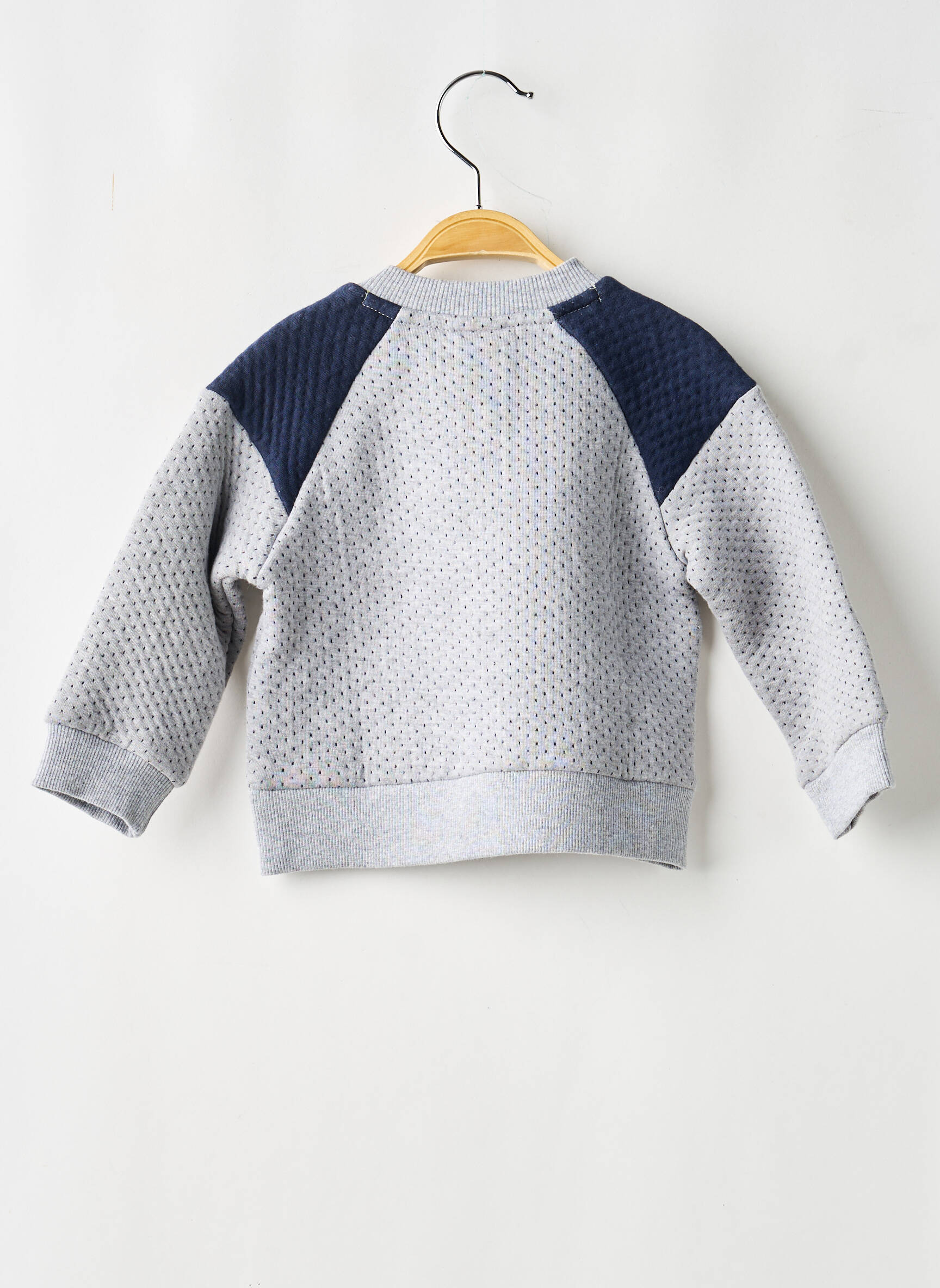 Sweat-shirt stretch manches longues gris BOBOLI garçon
