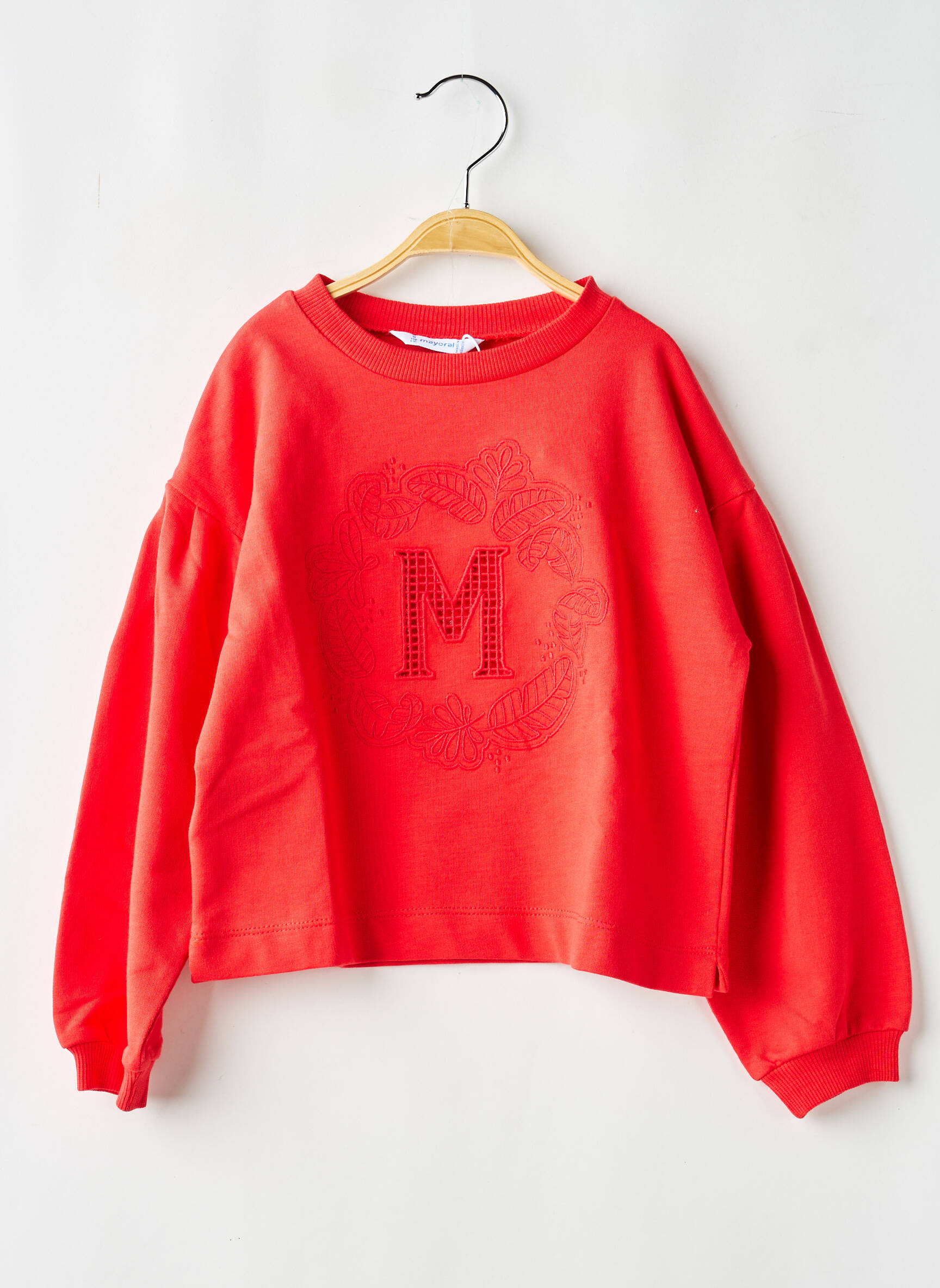 Sweat-shirt stretch manches longues rouge MAYORAL fille