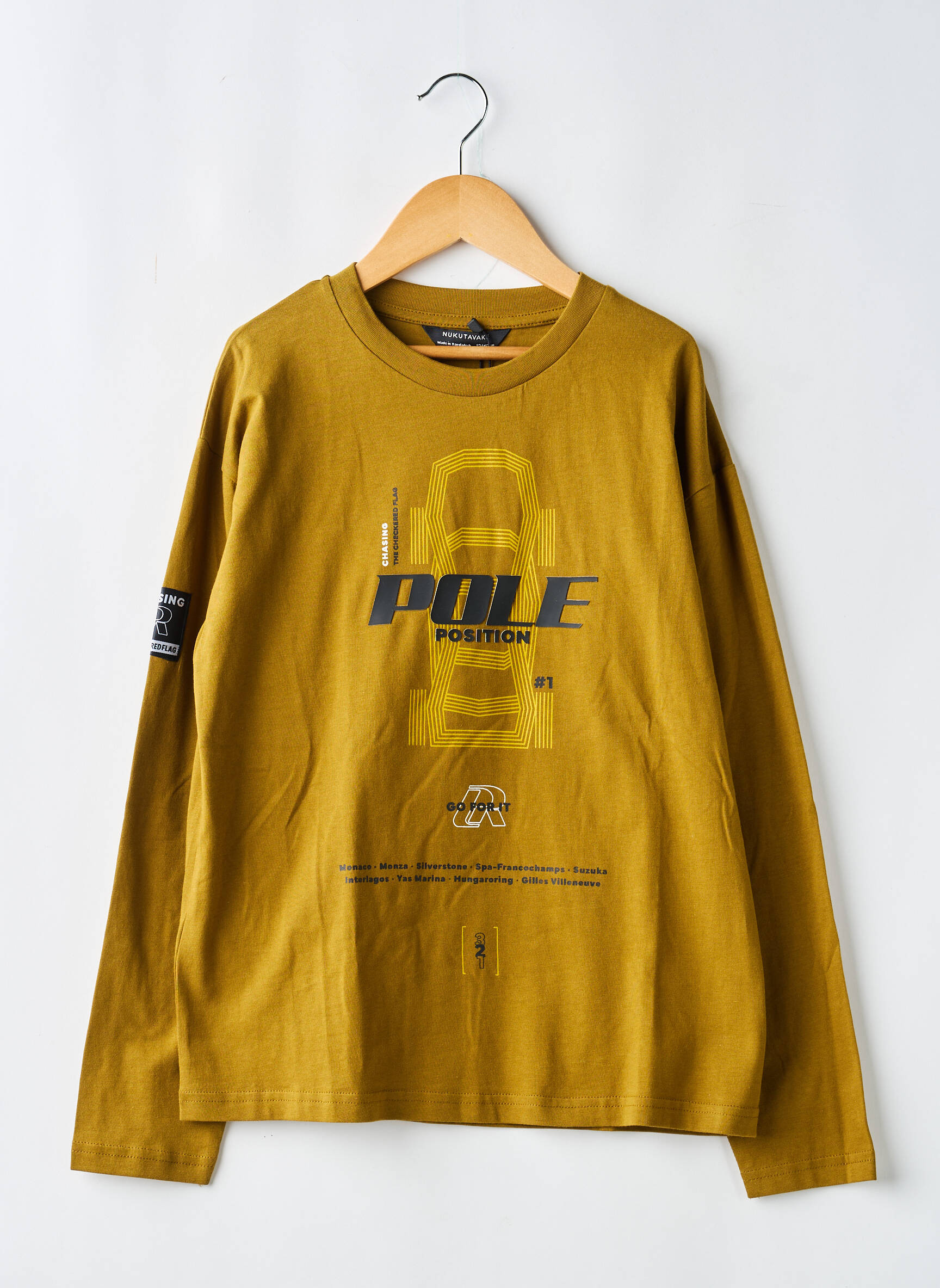 T-shirt manches longues manches longues vert NUKUTAVAKE garçon