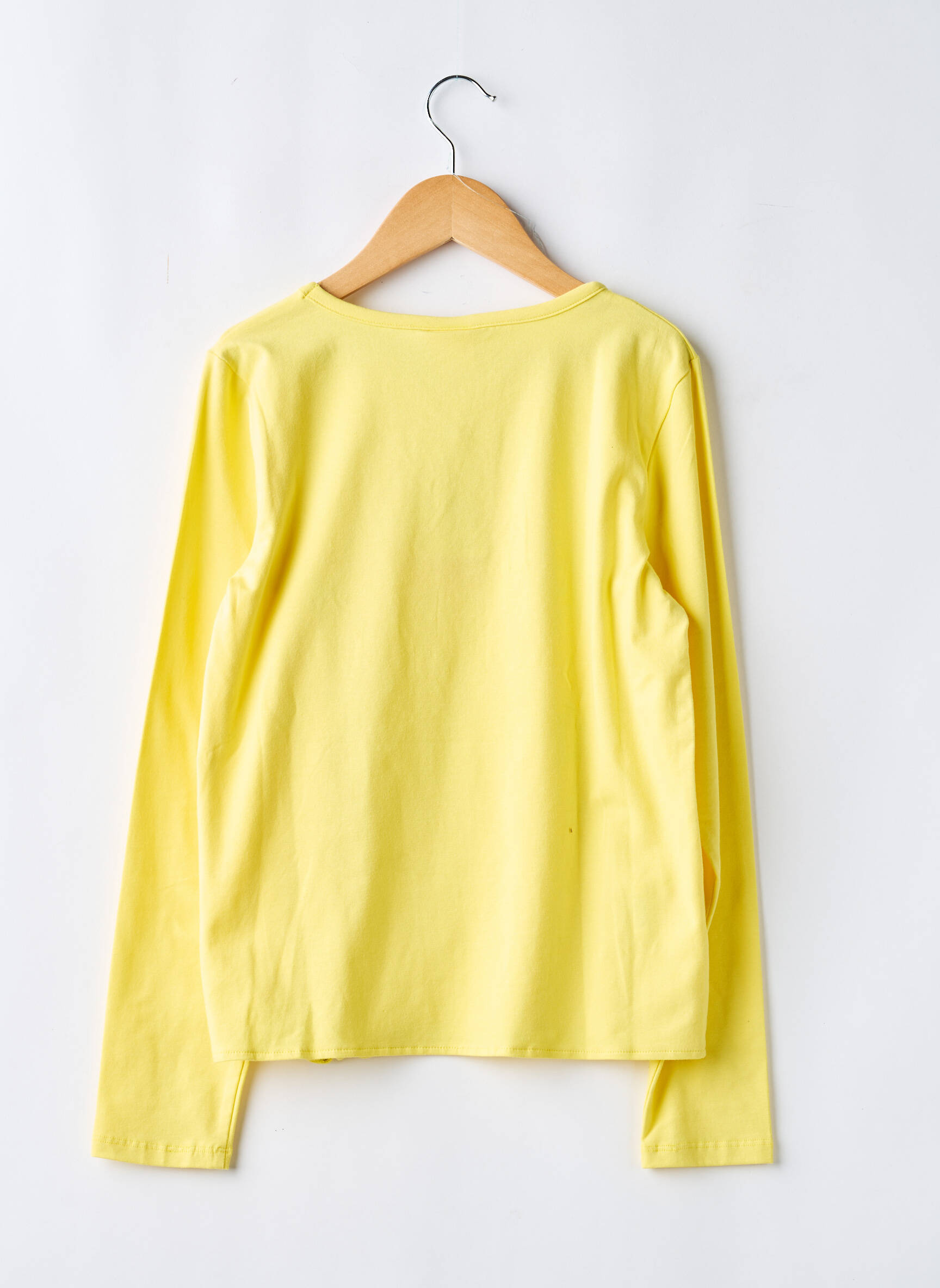 T-shirt coupe cintrée manches longues jaune BOBOLI fille