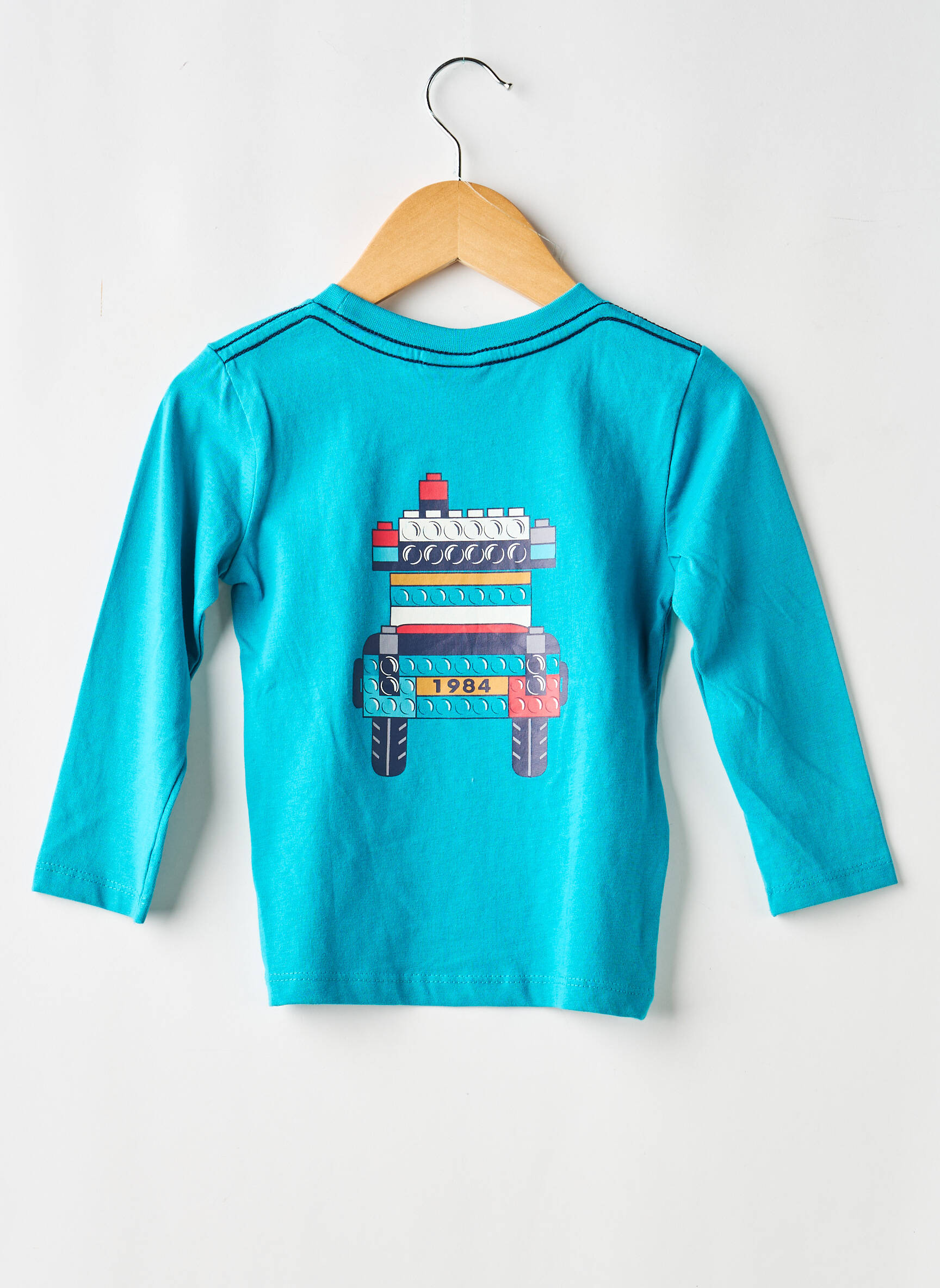 T-shirt manches longues manches longues bleu BOBOLI garçon