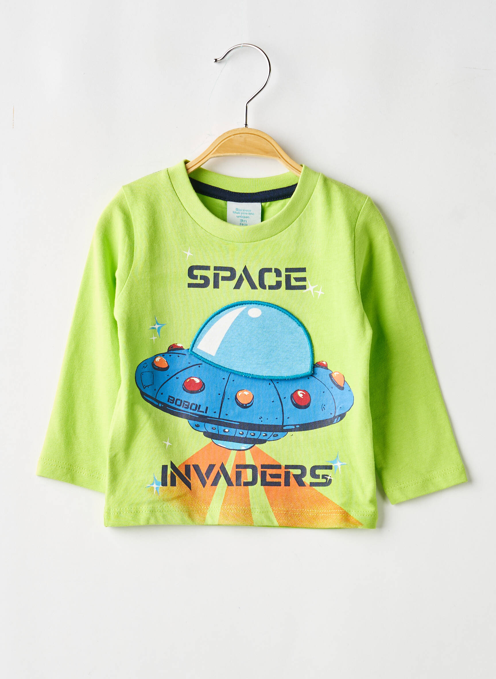 T-shirt manches longues manches longues vert BOBOLI garçon