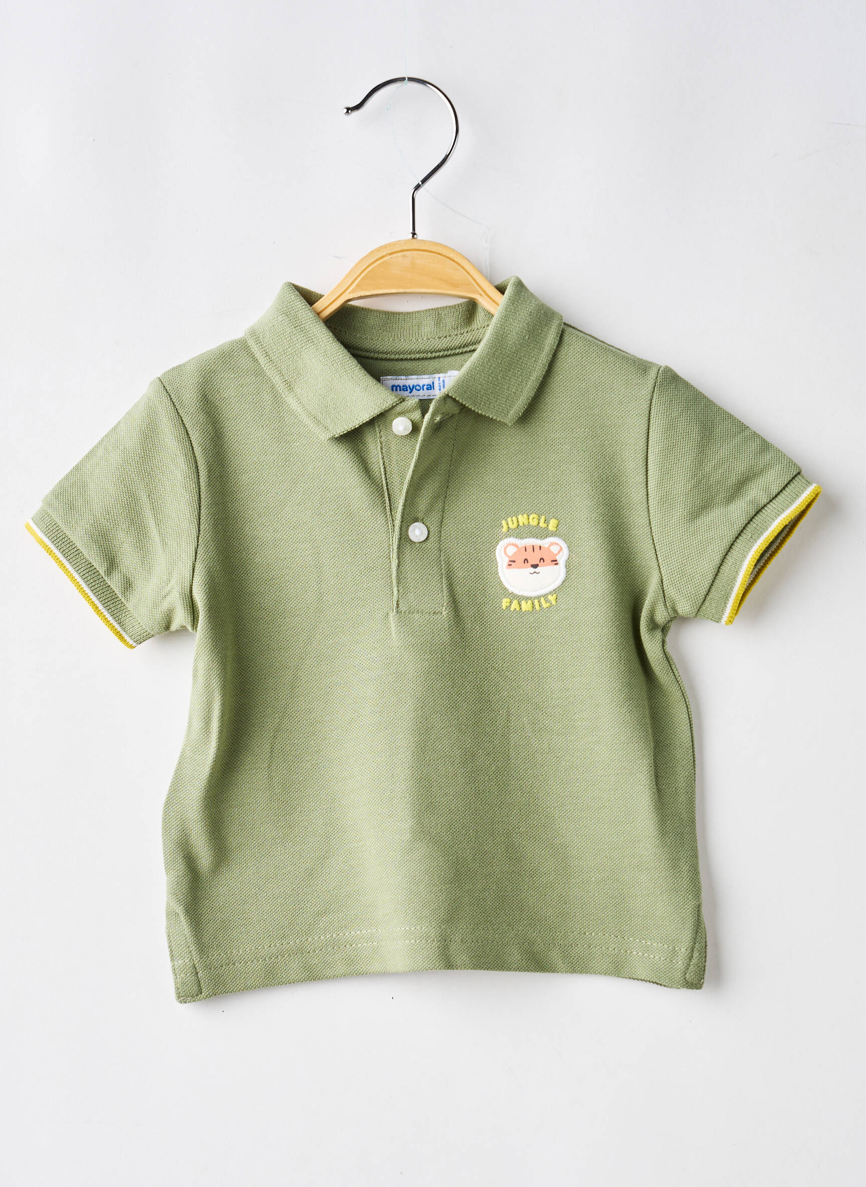 Polo stretch manches courtes vert MAYORAL garçon
