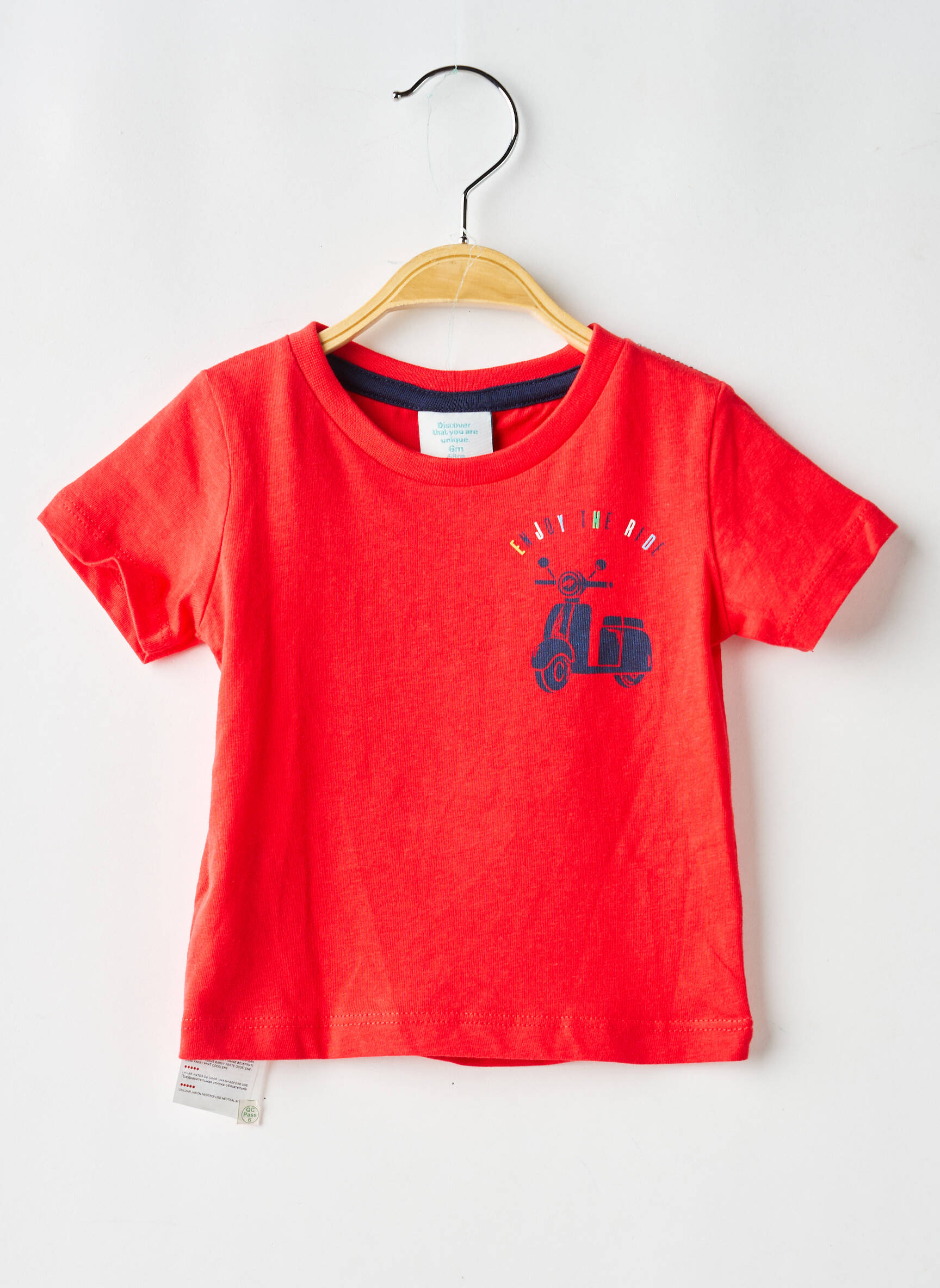 T-shirt stretch manches courtes rouge BOBOLI garçon
