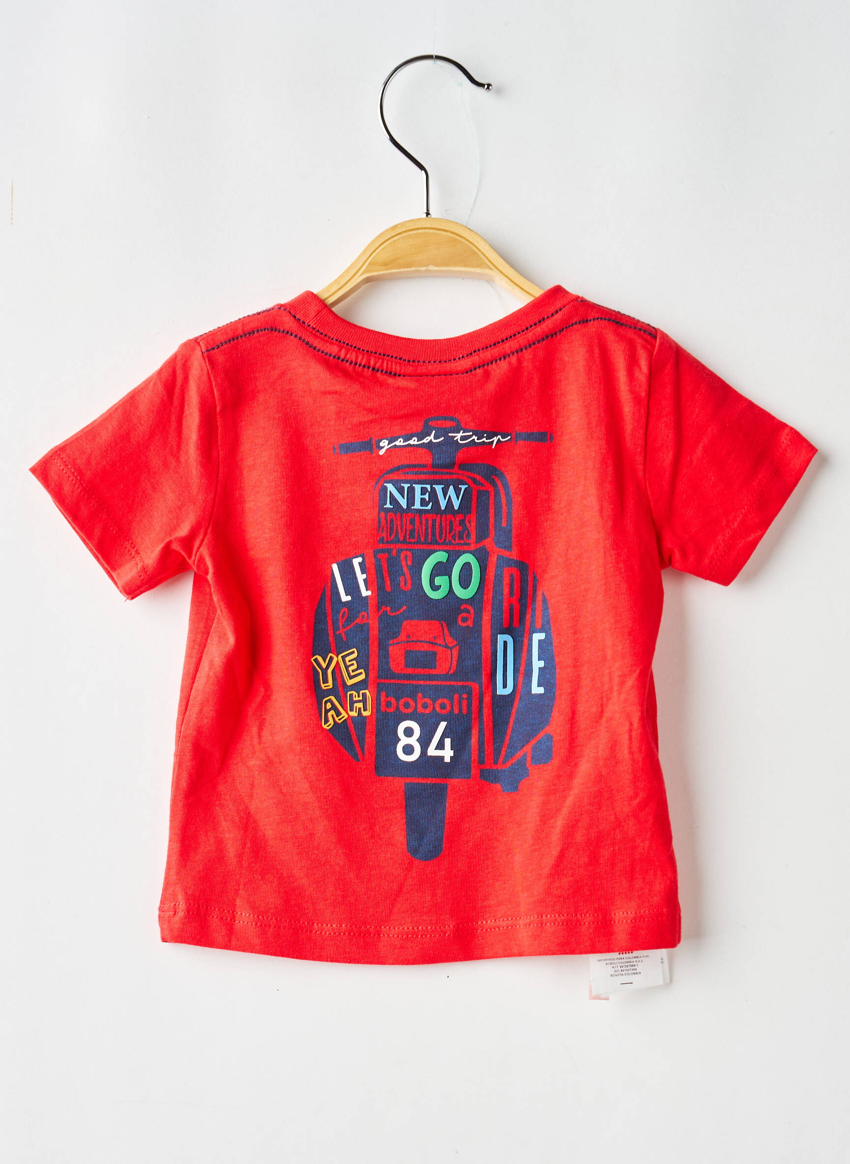 T-shirt stretch manches courtes rouge BOBOLI garçon