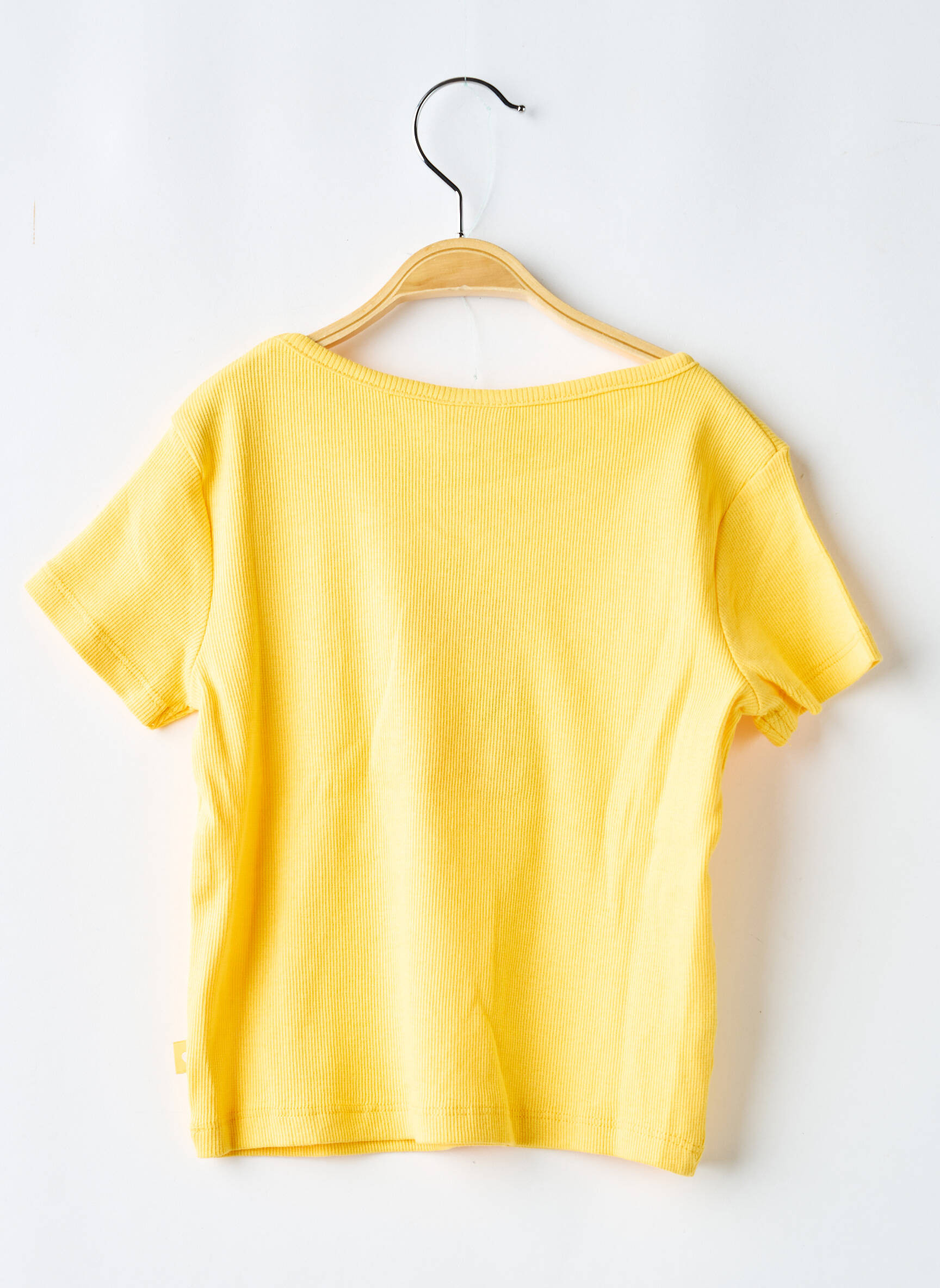 T-shirt stretch manches courtes jaune BOBOLI fille