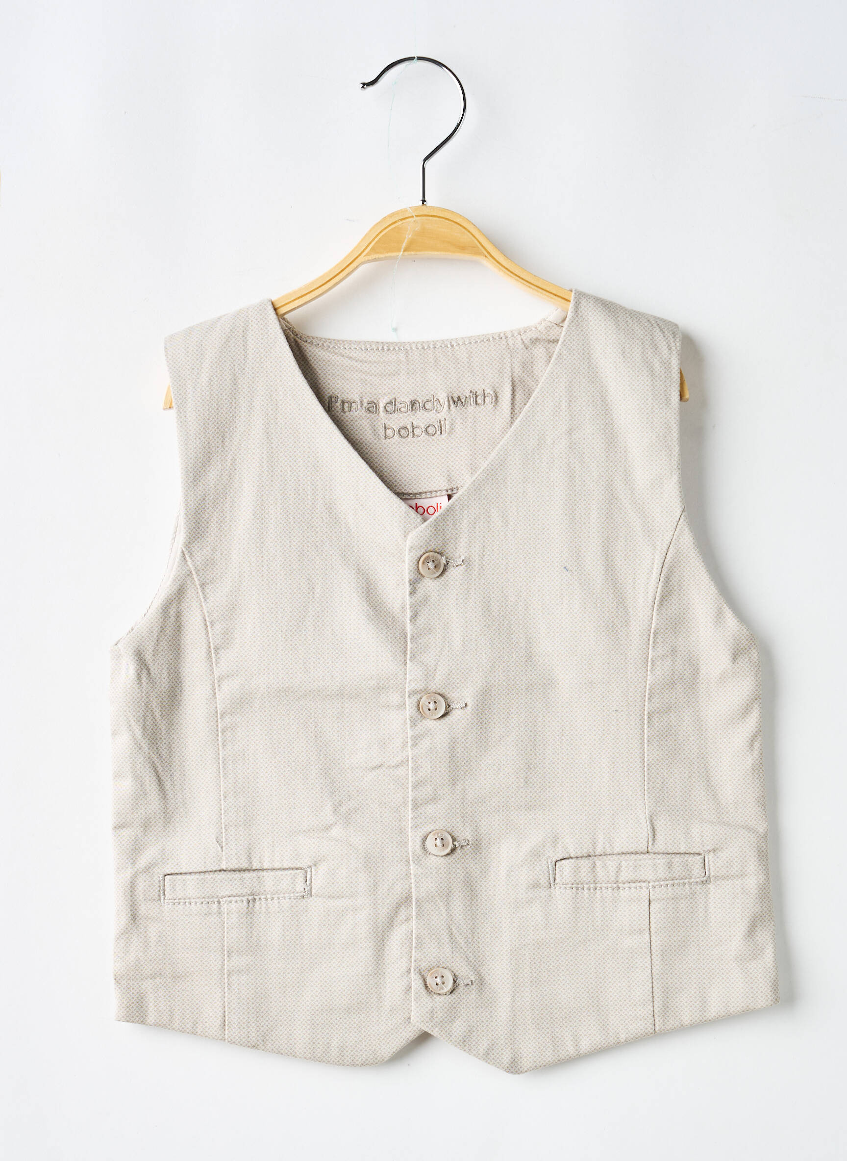Gilet sans manche poches beige BOBOLI garçon
