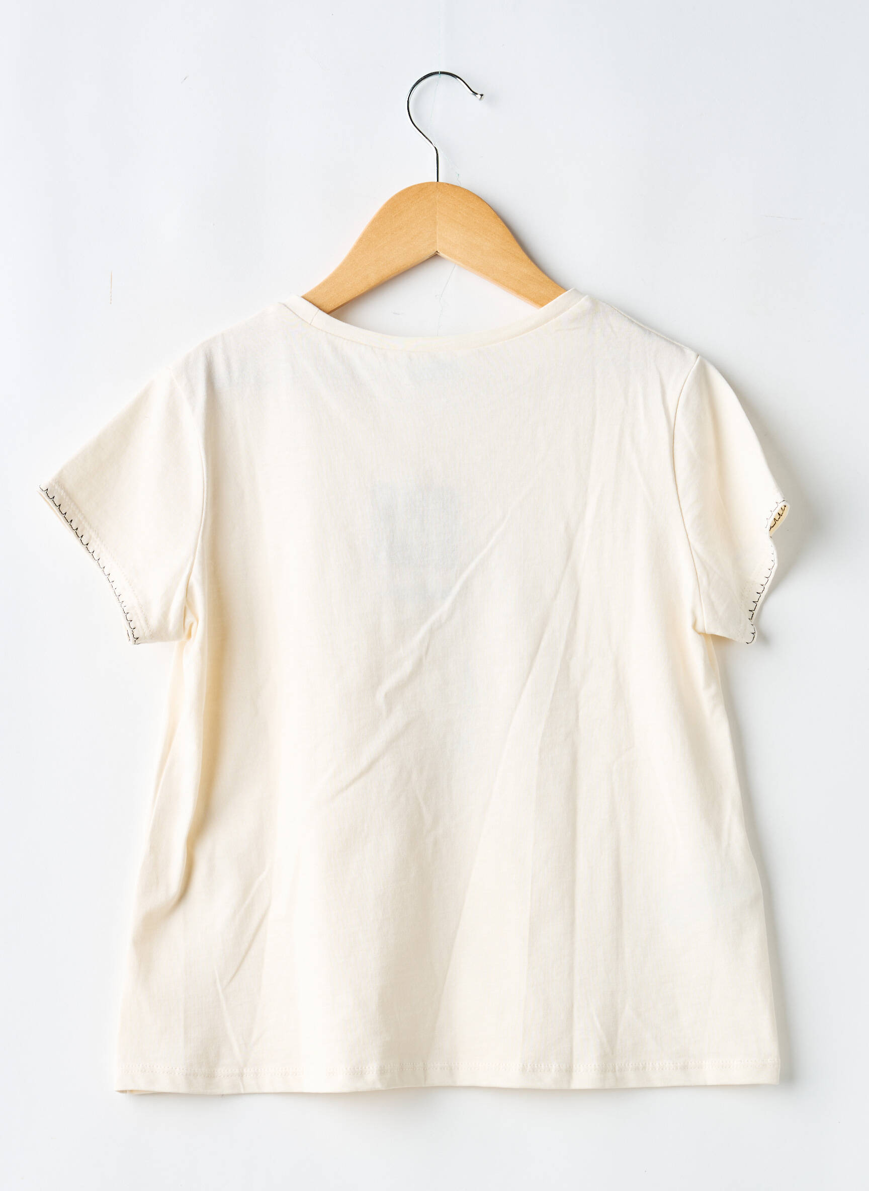 T-shirt coupe cintrée manches courtes beige MAYORAL fille