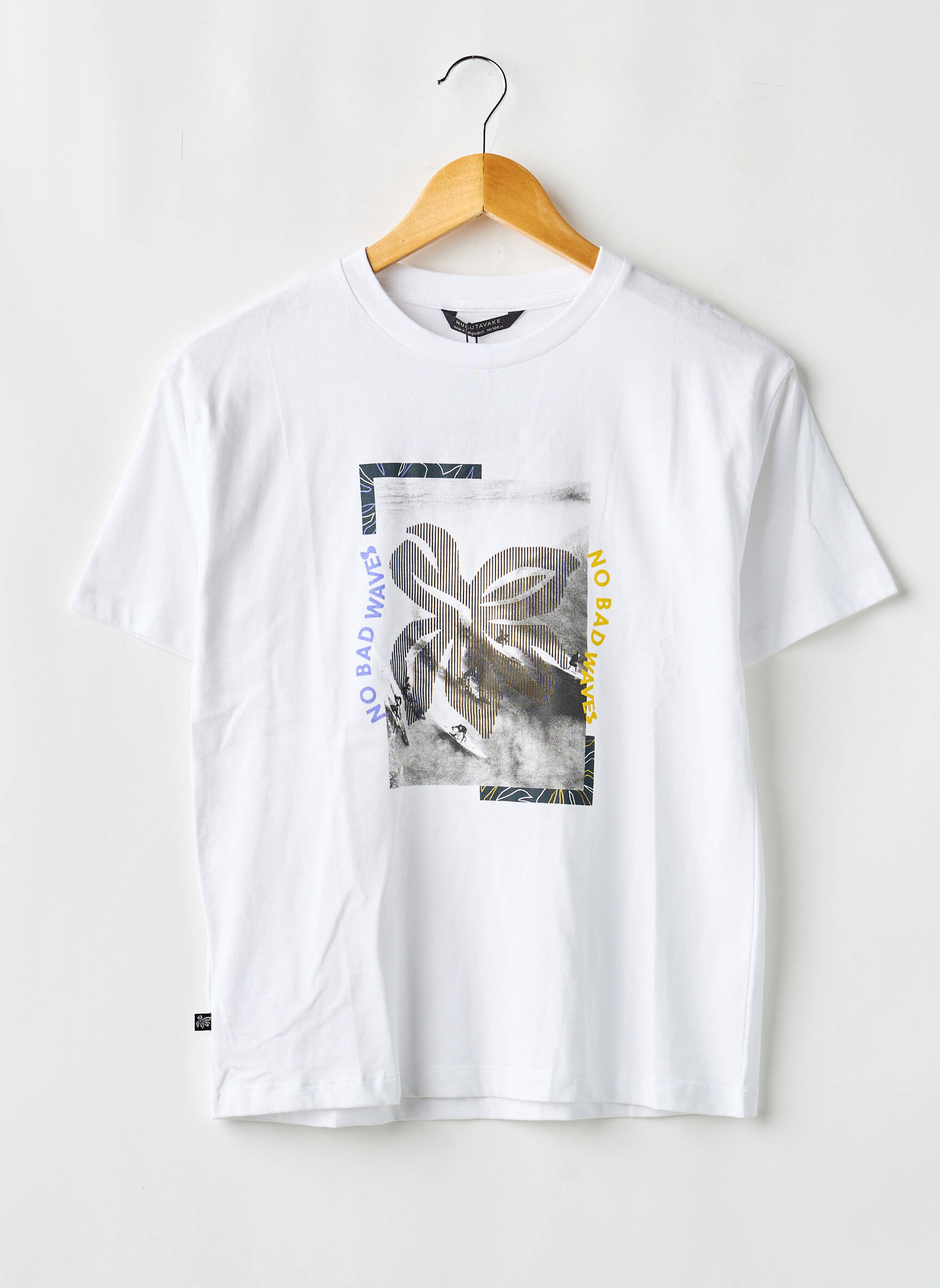 T-shirt stretch manches courtes blanc NUKUTAVAKE garçon