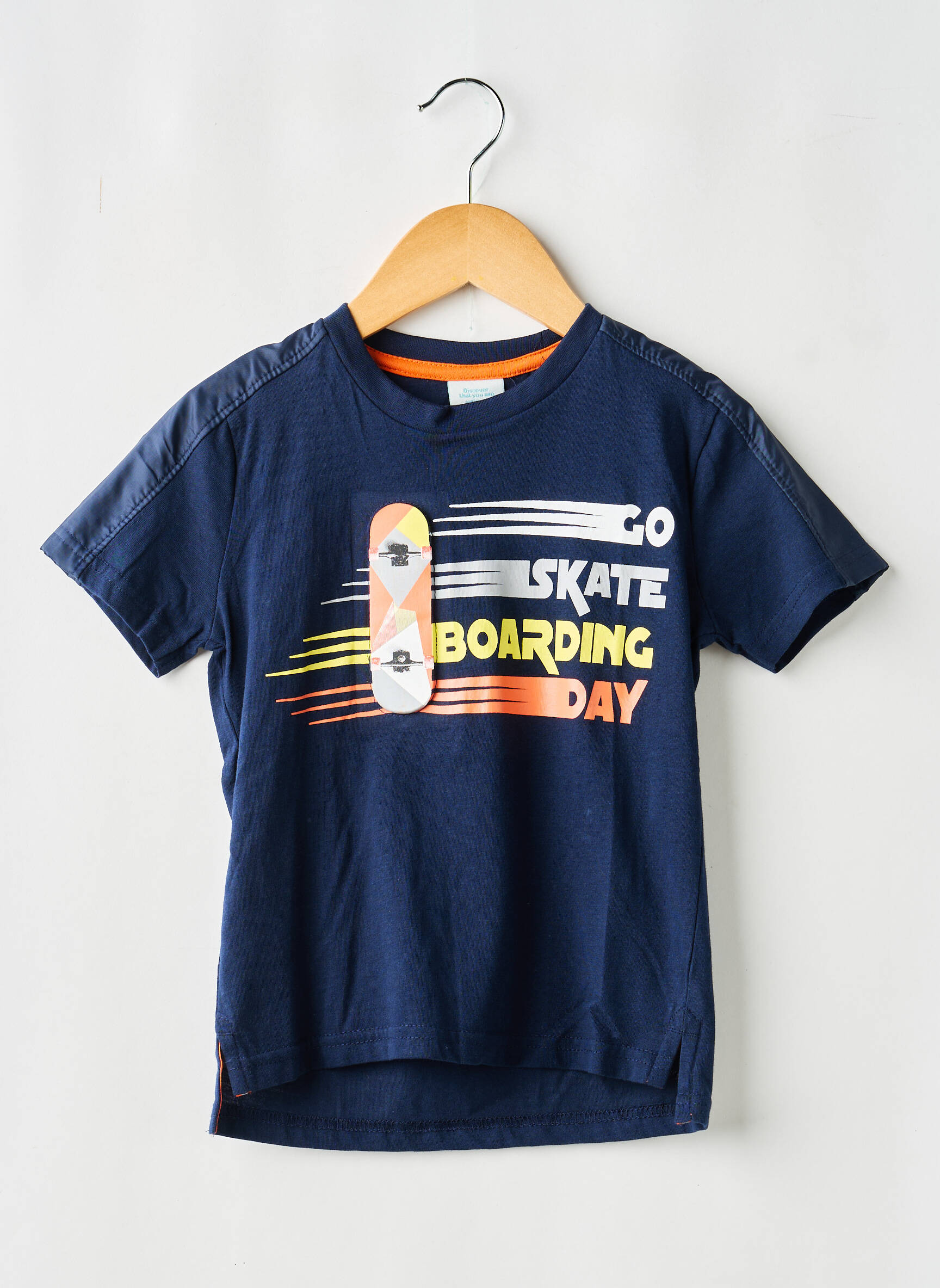 T-shirt stretch manches courtes bleu BOBOLI garçon