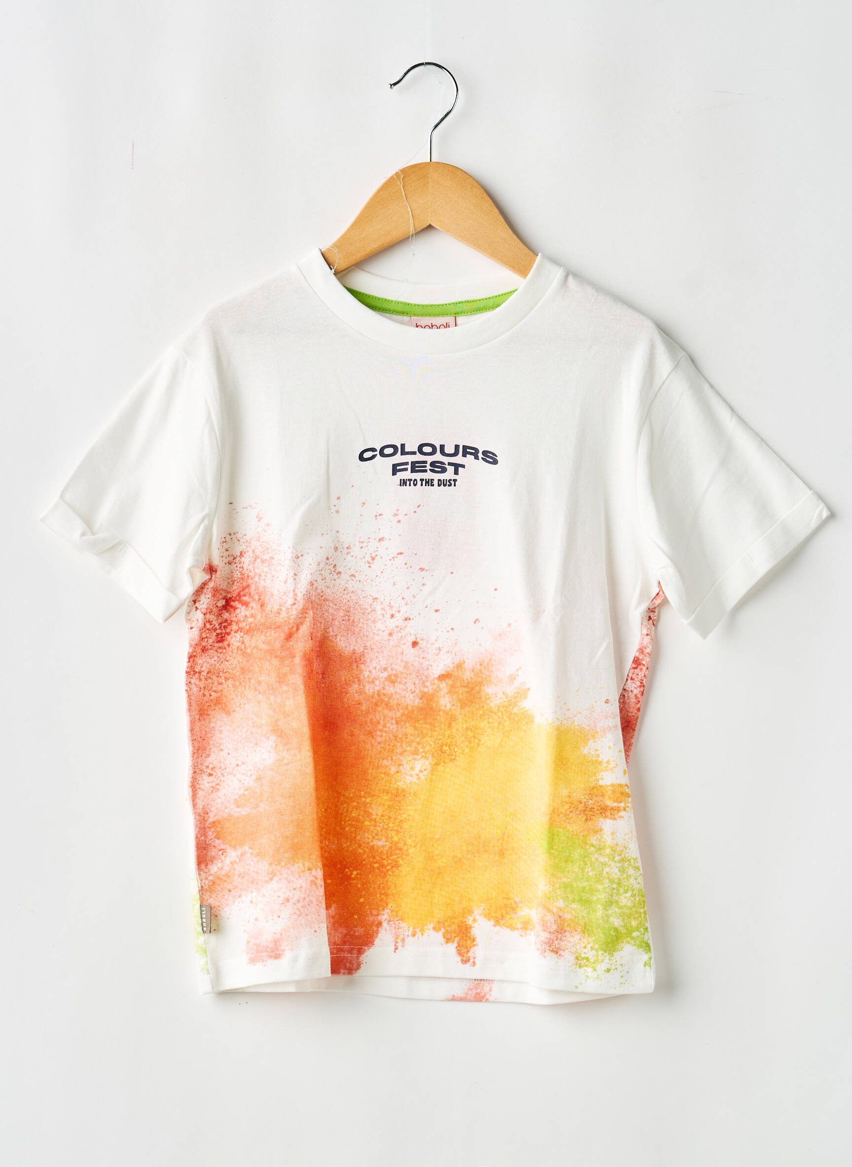 T-shirt stretch manches courtes beige BOBOLI garçon
