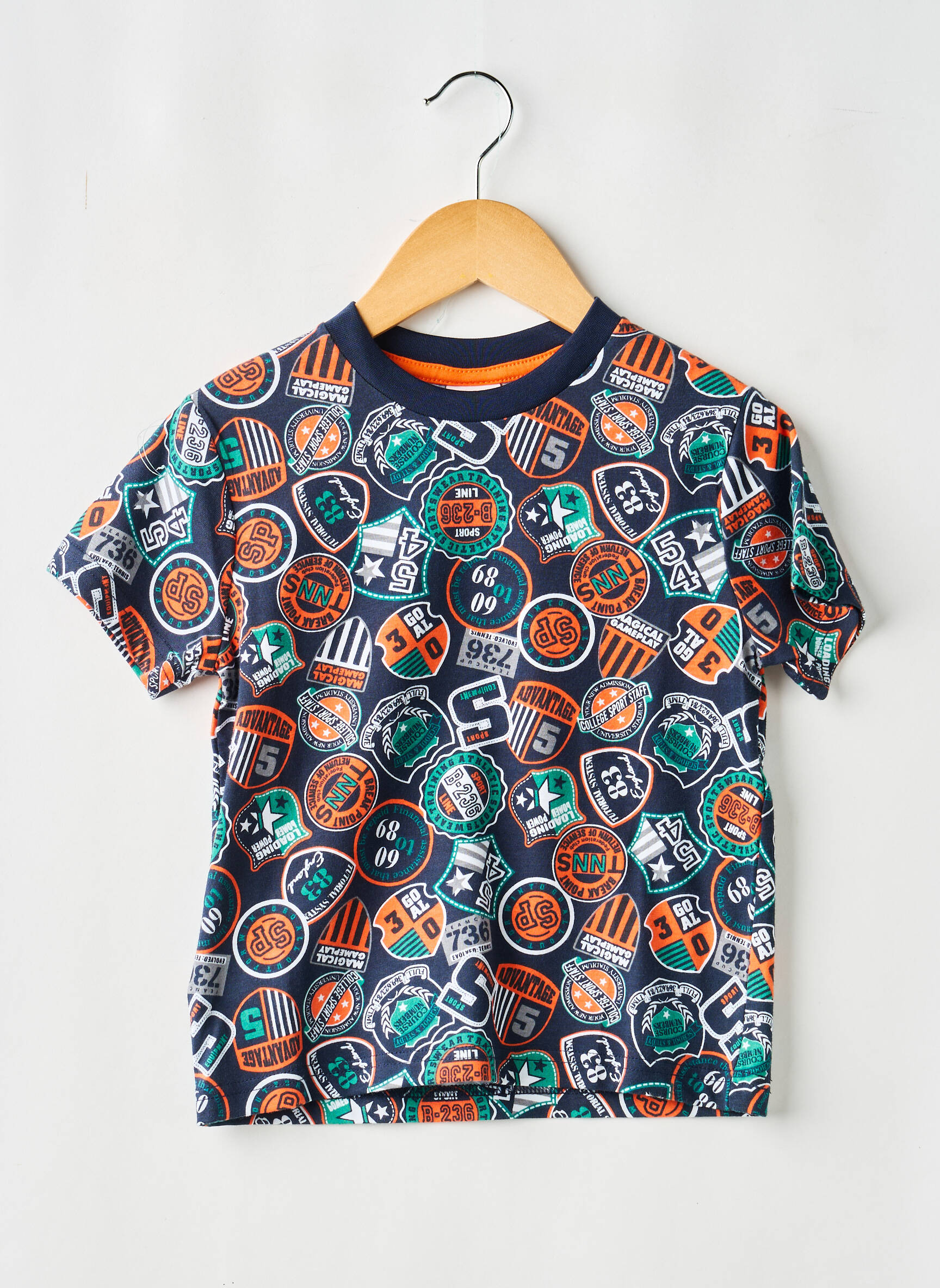 T-shirt stretch manches courtes bleu BOBOLI garçon