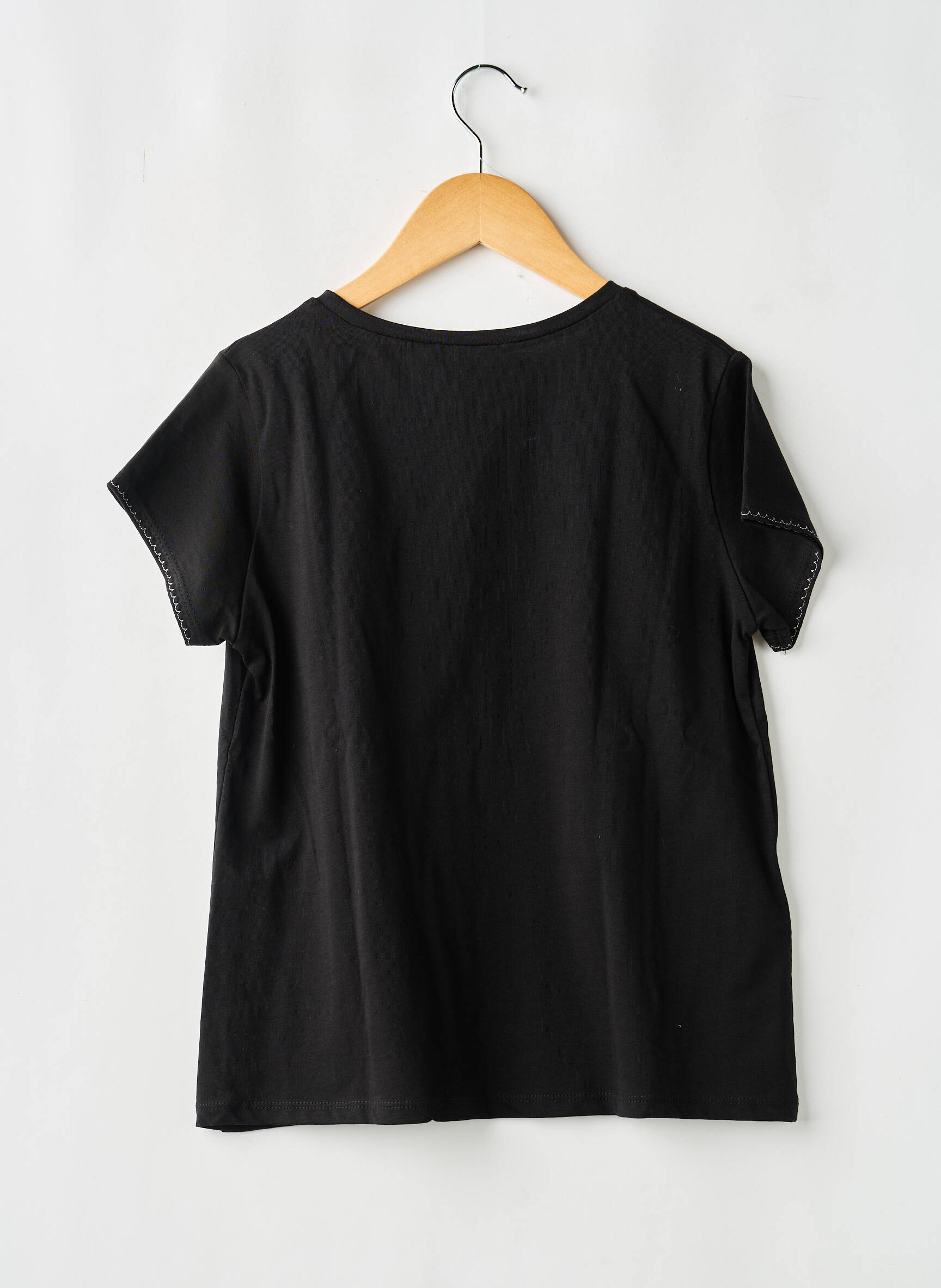 T-shirt coupe cintrée manches courtes noir MAYORAL fille