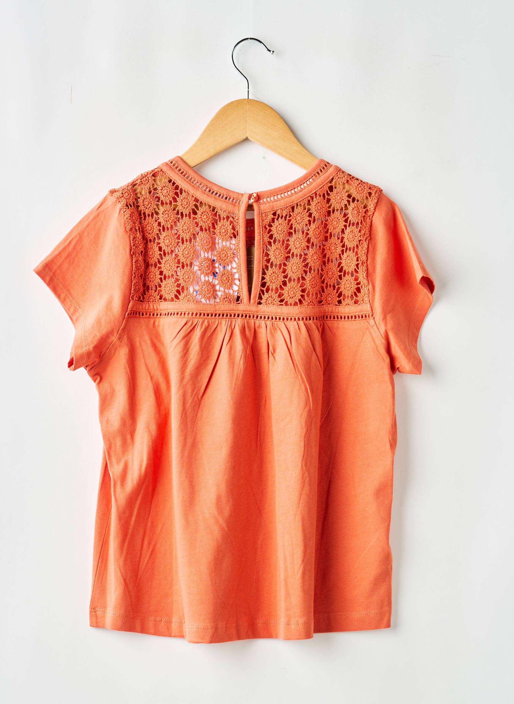 Blouse coupe évasée manches courtes orange MAYORAL fille