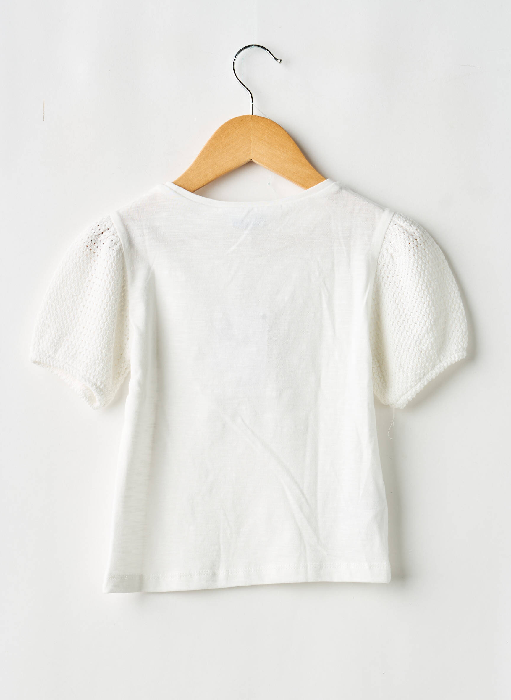 T-shirt stretch manches courtes blanc MAYORAL fille