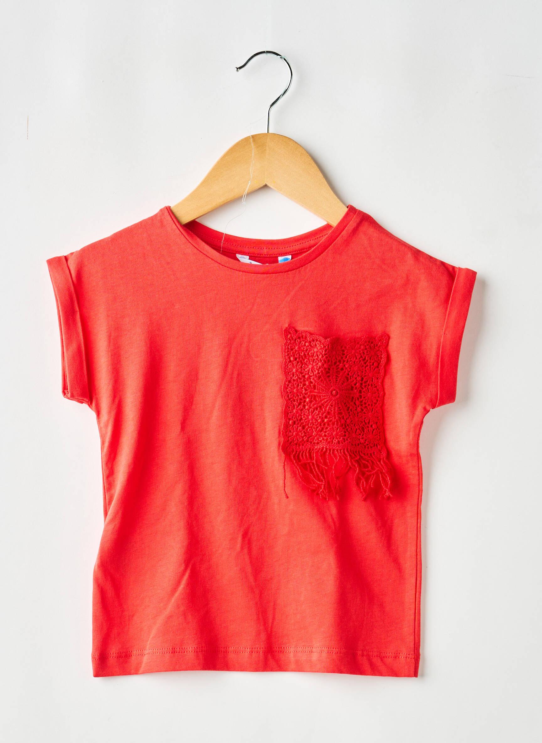 T-shirt stretch manches courtes rouge MAYORAL fille