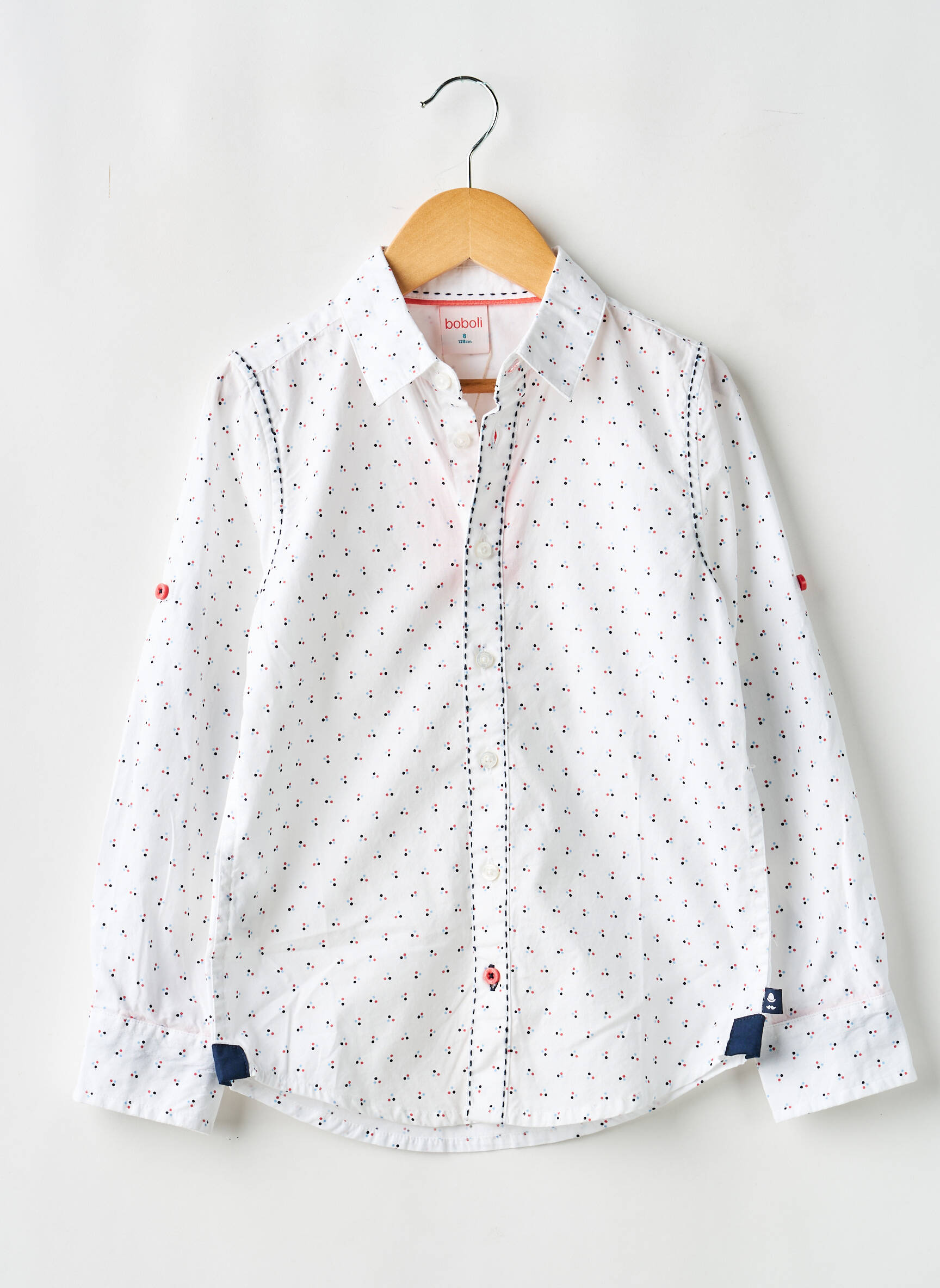 Chemise manches longues imprimé fantaisie bleu BOBOLI garçon