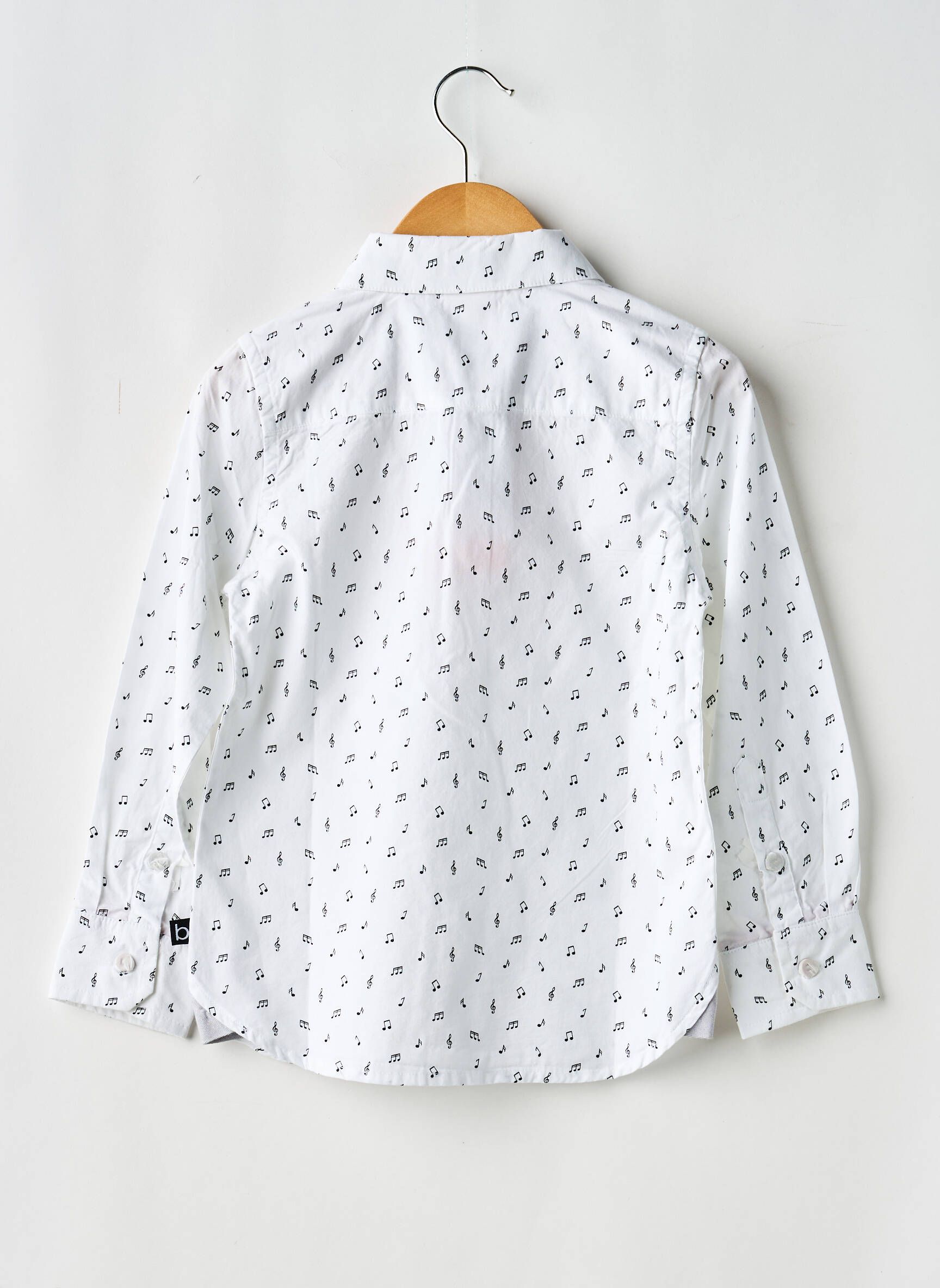 Chemise manches longues imprimé fantaisie blanc BOBOLI garçon