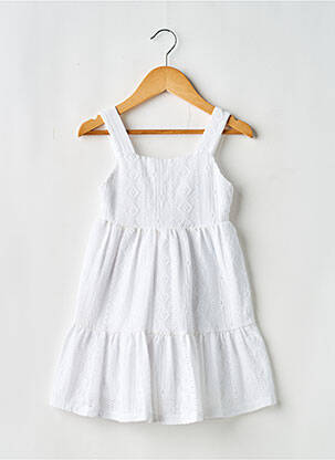 Robe mi-longue fines bretelles fines bretelles blanc MAYORAL fille