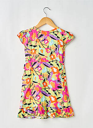 Robe mi-longue manches courtes manches courtes jaune BOBOLI fille