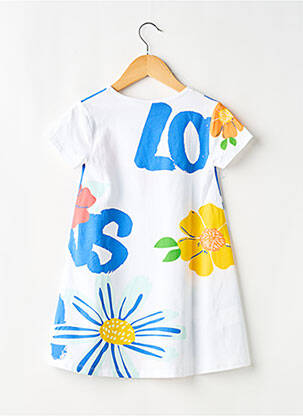 Robe mi-longue manches courtes manches courtes bleu BOBOLI fille