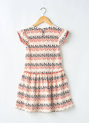 Robe mi-longue manches courtes manches courtes orange BOBOLI fille