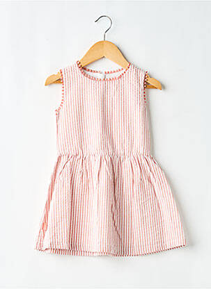 Robe mi-longue doublure manches courtes rose BOBOLI fille
