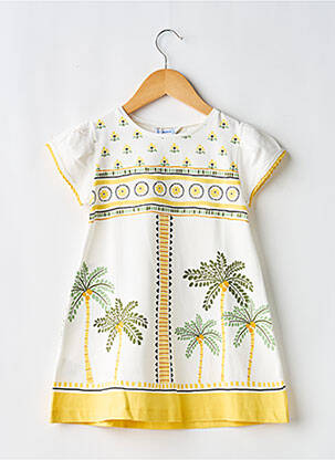 Robe mi-longue manches courtes manches courtes jaune MAYORAL fille