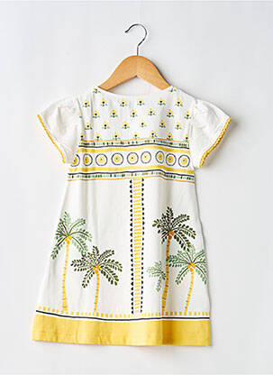 Robe mi-longue manches courtes manches courtes jaune MAYORAL fille