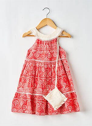 Robe mi-longue sans manche sans manche rouge MAYORAL fille