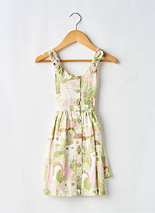 Robe mi-longue fines bretelles fines bretelles vert MAYORAL fille