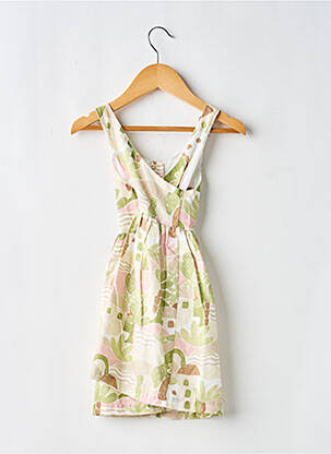 Robe mi-longue fines bretelles fines bretelles vert MAYORAL fille