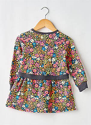 Robe mi-longue col rond manches longues orange BOBOLI fille