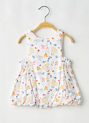 Robe mi-longue doublure sans manche blanc BABY BOL fille