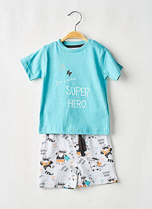 Ensemble short taille élastique bleu BABY BOL garçon