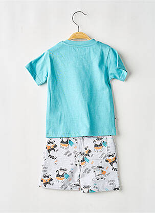 Ensemble short taille élastique bleu BABY BOL garçon