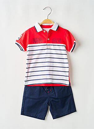 Ensemble short col polo rouge BABY BOL garçon