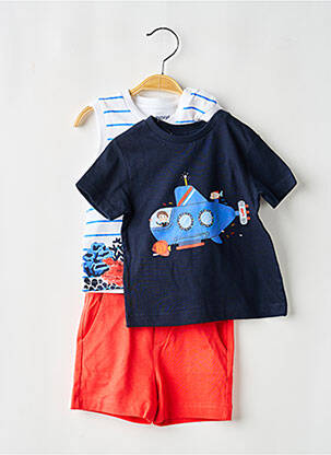 Ensemble short taille élastique bleu MAYORAL garçon