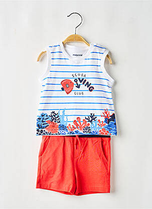 Ensemble short taille élastique bleu MAYORAL garçon