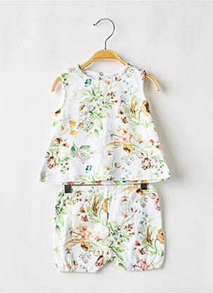 Ensemble short imprimé fleurs vert BABY BOL fille
