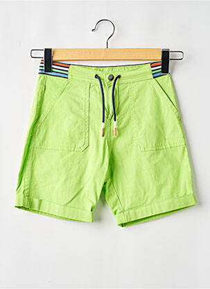 Bermuda tissage popeline taille élastique vert BOBOLI garçon