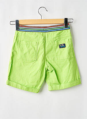 Bermuda tissage popeline taille élastique vert BOBOLI garçon