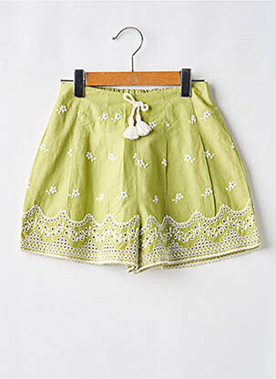 Short taille haute taille élastique vert MAYORAL fille